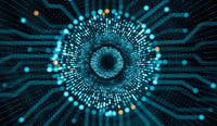 Abstract Quantum Computing stock photo as composable architecture concept