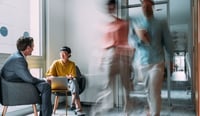 Business partners on meeting in the office. stock photo