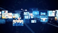 Digital contents concept. Social networking service. Streaming video. NFT. Non-fungible token. digital transformation in media conceptstock photo