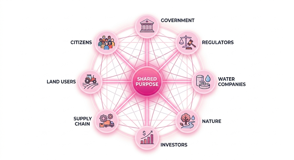 what purpose-driven governance means for the water sector, infographic, Clarasys