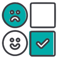 Changing consumer behaviour icon - teal, media and publishing page, Clararsys