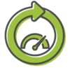 Circular economy accelerator icon, Clarasys