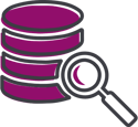 Data foundations purple icon Data foundations purple icon