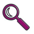 magnifying glass purple icon, asses ai readiness magnifying glass purple icon, asses ai readiness