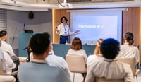Young Indian Man Having A Corporate Seminar On 