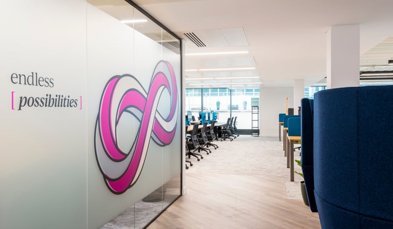 Image for Endless possibilities branding in Clarasys London office
