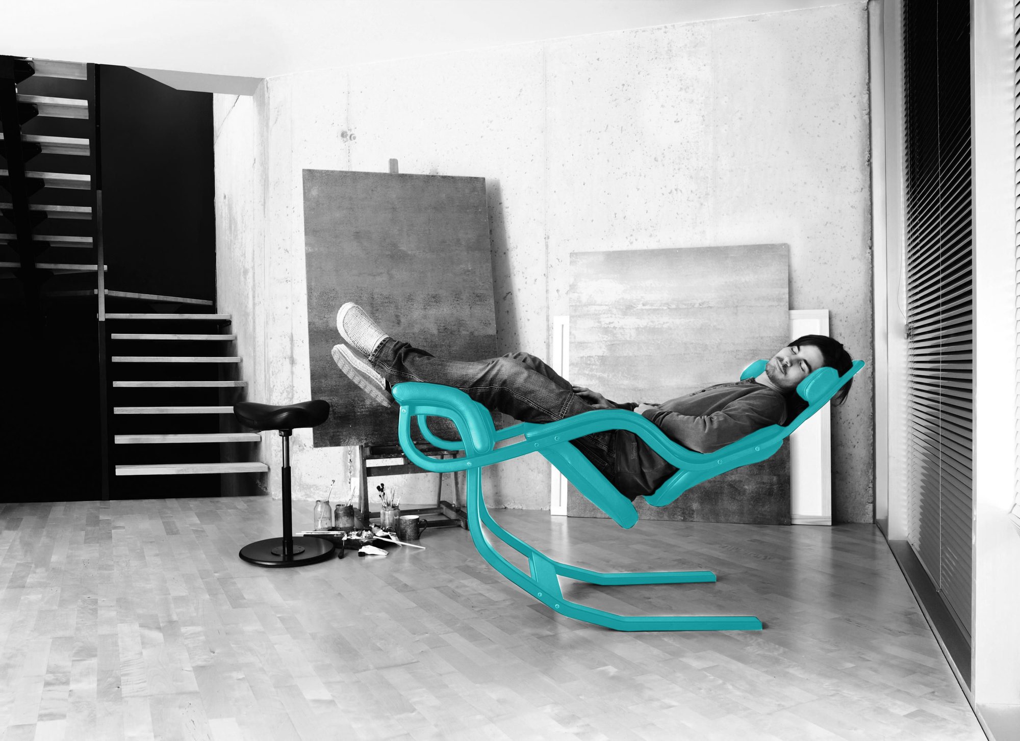Teal chair-1
