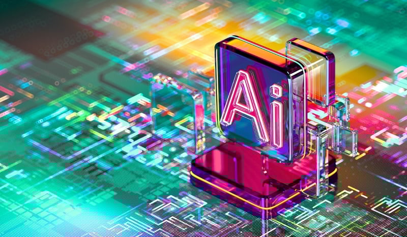 Image for Digital abstract CPU. AI - Artificial Intelligence and machine learning concept stock photo