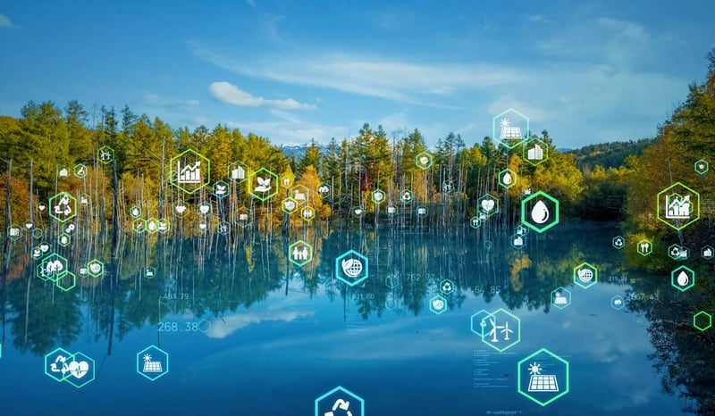 Image for Environmental technology water sector concept. Sustainable development goals. SDGs. stock photo